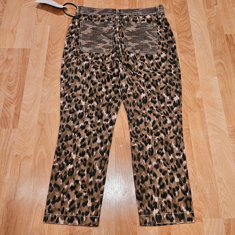 Current/Elliott Clean Weslan Pants Womens 26‎ Leopard Camo Print Cargo Utility - Picture 8 of 14